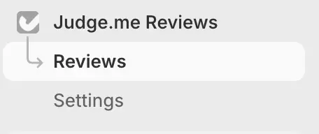 Judge.me app in Shopify Admin left sidebar, click Apps to find Judge.me and open it