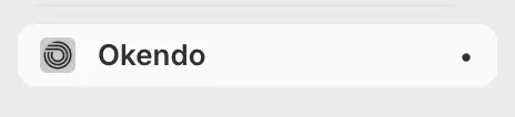 Okendo app in Shopify Admin left sidebar, click Apps to find Okendo and open it